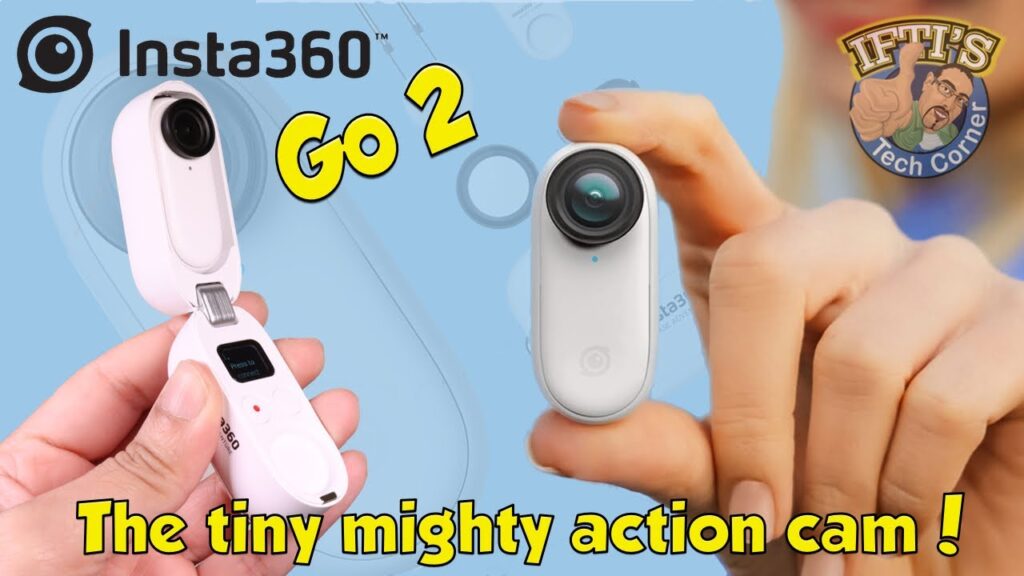 Insta360 GO 3 128GB – Waterproof Tiny Mighty Action Camera with 2.7K 2720 Video  2936x1088 Photo, FlowState Stabilization, POV, AI Editing, Action Pod|Bundle Includes Quick Release Mount