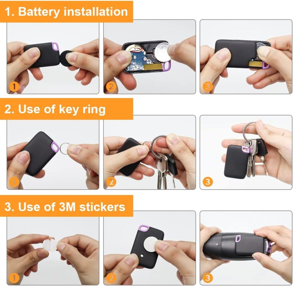 Key Finder Locator,Key Tracker,RF Item Tag Beeper Alarm Tracking Device with 1 Transmitter and 4 Receivers,Easy to Use,Find My Car Keys,Wallet,TV Remote Control,Phone,Purse,Pet