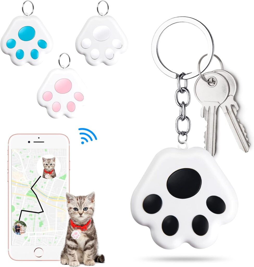 2023 Upgrade Key Finder Item Locator,Dog GPS Tracking Bluetooth Mobile Smart Device,Portable Anti-Lost Alarm Reminder Device for Wallet/Kid/Pet/Luggage(4Pcs)