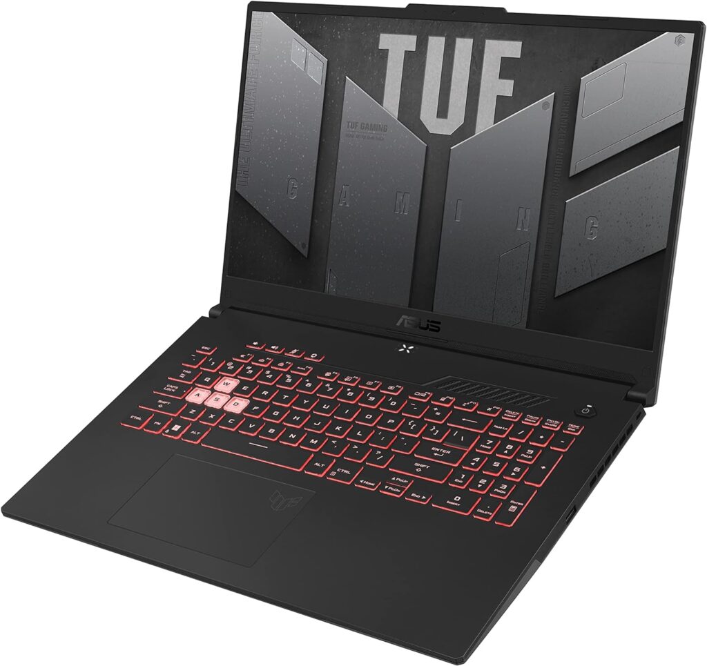 ASUS TUF Gaming A17 (2022) Gaming Laptop, 17.3” 144Hz FHD IPS-Type Display, AMD Ryzen 7 6800H CPU, GeForce RTX 3060 GPU, 16GB DDR5, 512GB PCIe SSD, Wi-Fi 6, Windows 11 Home, Mecha Gray, FA707RM-ES73