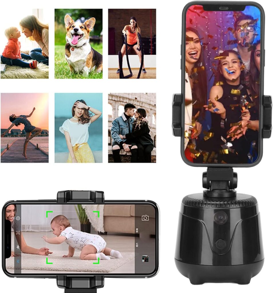 Handheld Gimbal, Face Tracking Phone Gimbal Stabilizer, Camera Stabilizer for All Cell Phones, Supports 360 Degrees Rotation Face Tracking AI Composition, No APP Needed