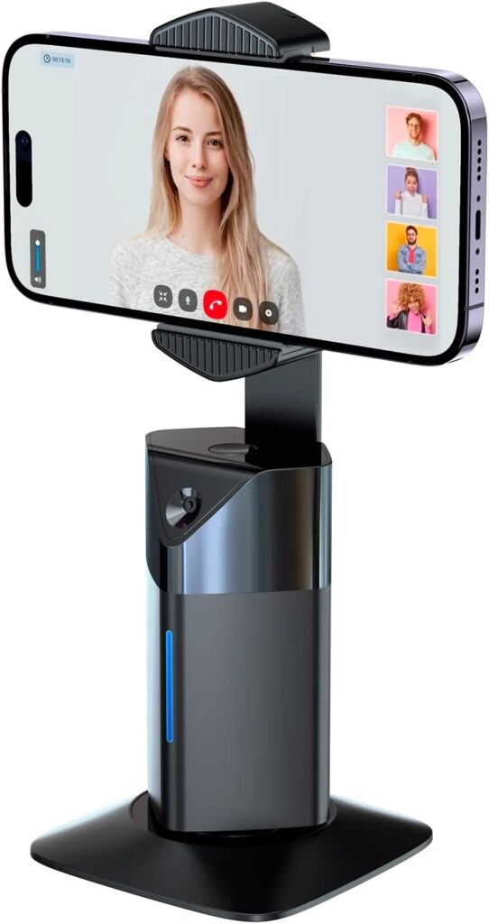 JOYTRIP Auto Tracking Phone Holder,Built-in AI-Power Camera and Image Processor,360 °Rotation Tracking System,for Live Streaming,Vlogging,and Video Social Media