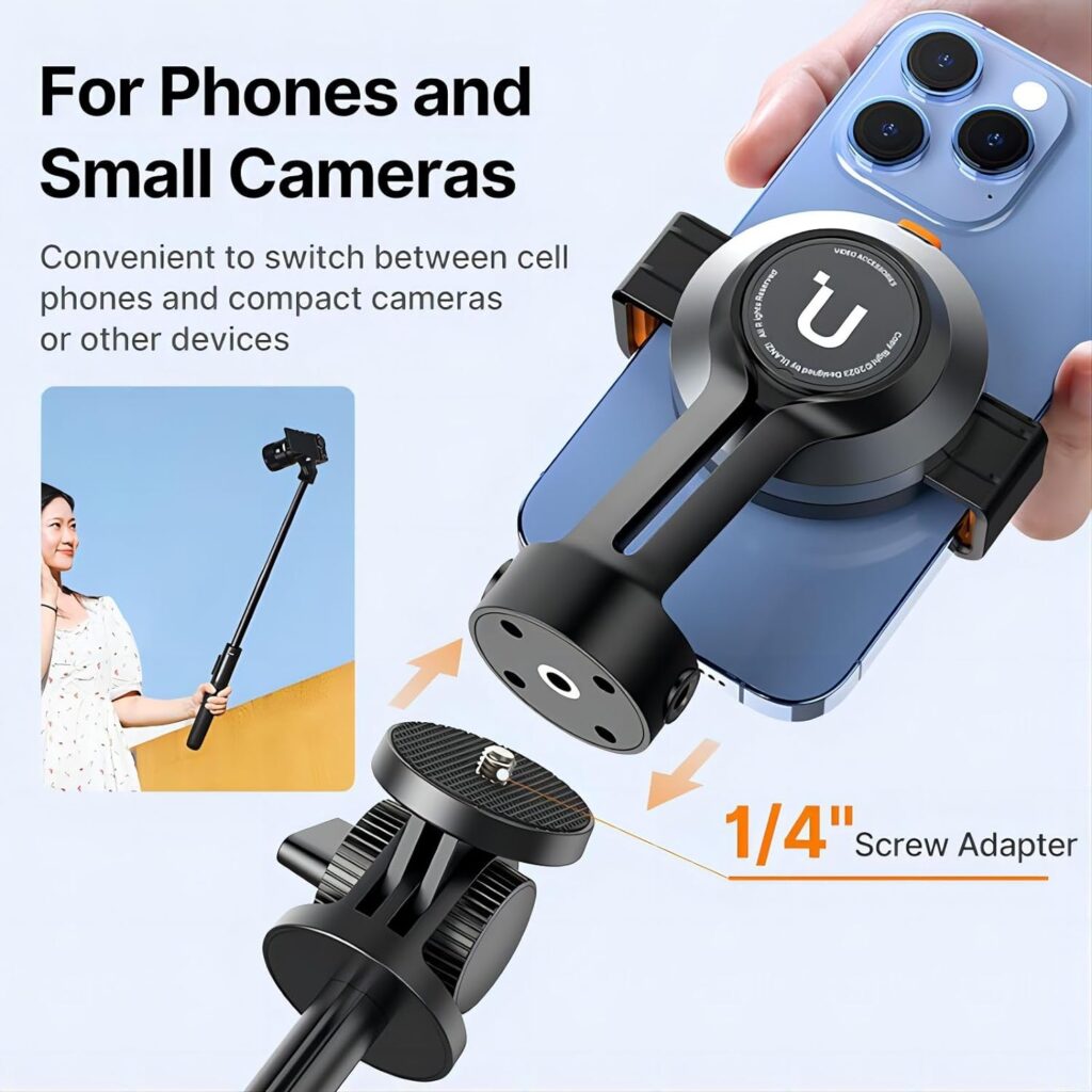 ULANZI Magnetic Cell Phone Tripod, Compatible with MagSafe, SK-05 Phone Tripod 62.99 Extendable Magnetic Selfie Stick Tripod Stand with Wireless Remote, Tripod for iPhone 14 13 12  All Phones