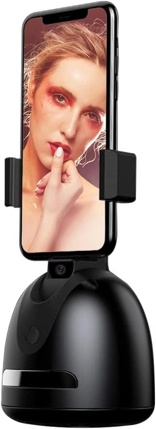 XIHAMA Auto Face Tracking Tripod for iPhone Phone Tripod Stand Holder for Video Recording Selfie Stick Tripod Influencer Content Creator Vlogging AI Phone Gimbal Stabilizer,No App Need (Black)